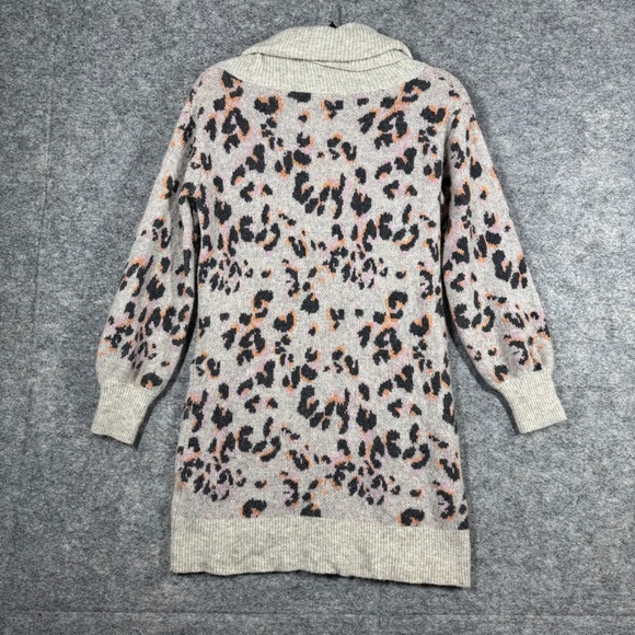 Anthropologie Women's Emmy Cowl Neck Leopard Print Oversized Sweater Size XS - Picture 15 of 16